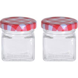 Excellent Houseware Inmaak/weckpotjes/jampotjes - 20x stuks - 50 ml - Weckpotten