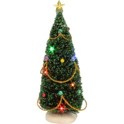 Kerstboom met verlichting 15 cm hoog