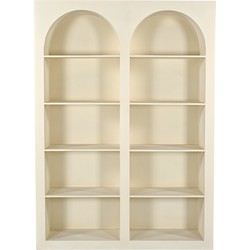 Vakkenkast Beige - 150x38x210cm - Hout - Kast Fien
