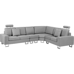 Beliani STOCKHOLM - Modulaire Sofa-Grijs-Polyester