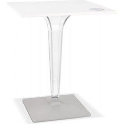 LIMPID vierkante terrastafel 68x68x716 cm Wit