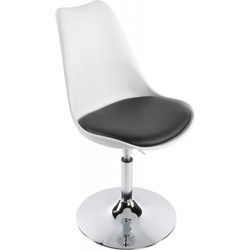 Moderne draaistoel QUEEN 56x48x92 cm Wit