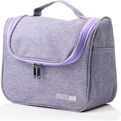 Decopatent® Ophangbare Toilettas met Haak - Dames & Heren - Travel bag Organizer - Waterdichte Reis tas - Mannen & Vrouwen - Paars