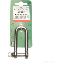 D-sluiting l-model 4mm rvs