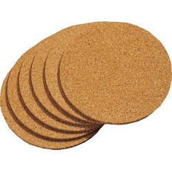 12x Kurken onderzetters 10 cm rond - Glazenonderzetters