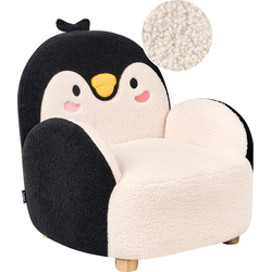 Beliani HERVIK - Kinderfauteuil-Zwart-Bouclé