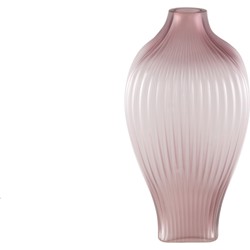 PTMD Halde Light Purple solid glass vase ribbed high