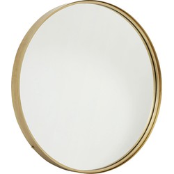 spiegel rond metaal goud ø 80