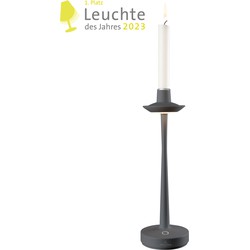 Villeroy & Boch | Combinatie van een tafellamp en een kandelaar | Accu | Antraciet