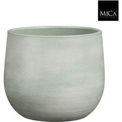 Mica Decorations Bloempot Sevilla - 24x24x21 cm - Terracotta - Grijs