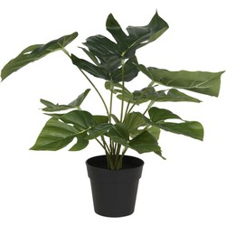 Clayre & Eef Decoratie kunstplant monstera deliciosa - 30*30*34 cm - groen - kunststof / foam - Clayre & Eef - 6PL0215