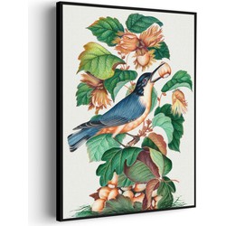 Muurwerken Akoestisch Schilderij - Prent Natuur Vogel en Bloemen 09 - Geluidsdempend Wandpaneel - Wanddecoratie - Geluidsisolatie - BASIC (AW 0.65) S (50X70)