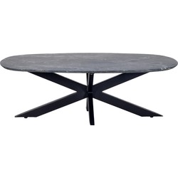 Salontafel Marmer Deens Ovaal 120cm - Zwart - Tafel Richy