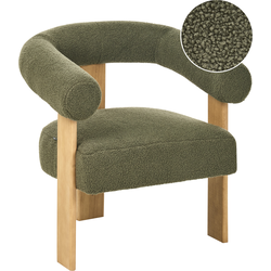 Beliani ILBRO - Fauteuil-Groen-Bouclé