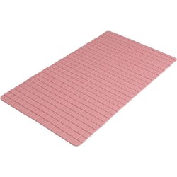 Urban Living Badkamer/douche anti slip mat - rubber - voor op de vloer - oud roze - 39 x 69 cm - Badmatjes