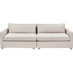 Beliani VINSTRA - Driezitsbank-Beige-Polyester