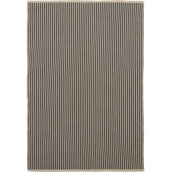 Kave Home - Tapijt Satanca van synthetische vezels met beige en zwarte strepen 160 x 230 cm