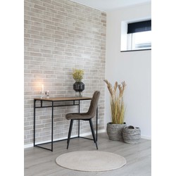Vloerkleed Ø120cm - Buitenkleed - Zand - Vloerkleed Menorca