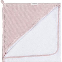 Baby's Only Baby badcape - Omslagdoek - Handdoek met capuchon Sense - Oud Roze - 75x85 cm - Badstof