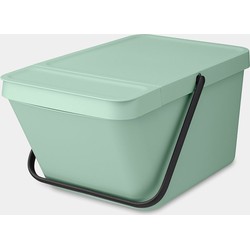 Sort & Go Stackable Recycle Bin, 20L - Jade Green