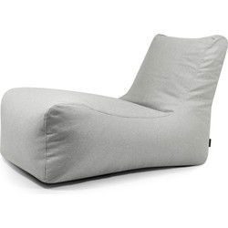 Nordura Lounge: loungekussen/ zitzak lichtgrijs 130 cm - met vulling - binnen & buiten