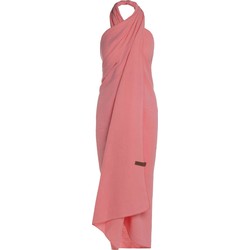 Knit Factory Liv Pareo - XL Sjaal - Stranddoek - Coral - 180x130 cm