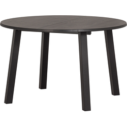 WOOOD Lange Jan Uitschuifbare Eettafel - Zwart - 75x120x120