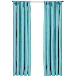 Larson - Luxe geweven blackout gordijn - met haken - 1.5m x 2.5m - Mint-turquoise
