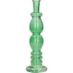 Ideas 4 Seasons Bloemenvaas Florence - groen glas - helder - D9 x H28 cm - Vazen