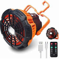 Benson Ventilator - 2 in 1 - met LED lamp - oplaadbaar - voor camping of thuis - Ventilatoren