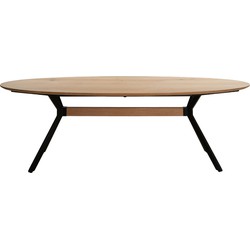 Light&living Eettafel 240x100x76 cm NORI eiken hout naturel-zwart