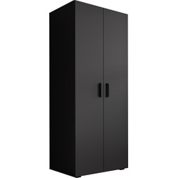 Meubella - Kledingkast Brussel - Antraciet - 74 cm