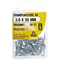 Spaanpl.schr. 3.0x20mm 50st