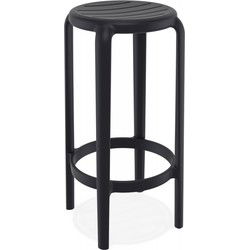 PEYA halfhoge tuinkruk 36x36x65 cm Zwart