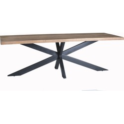 D - Brix - Eetkamertafel Brix Sturdy - Spider - 220 cm - Mangohout - Bruin