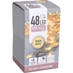 Kerstverlichting - 350 cm - 48 leds - warm wit - batterij - Kerstverlichting kerstboom