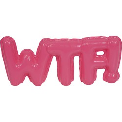 Ornament - 'WTF!' - Ceramics - Neon Pink - 25x3,5x10cm