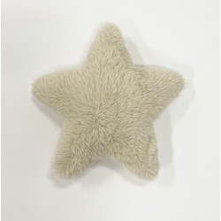 Geen merk STERRE - Sierkussen 50x48 cm - fluffy kussen in stervorm - Bleached Sand - beige - Dutch Decor Limited Collection