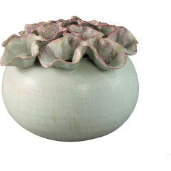 PTMD Vaas Jullia - 26x26x21 cm - Keramiek - Groen