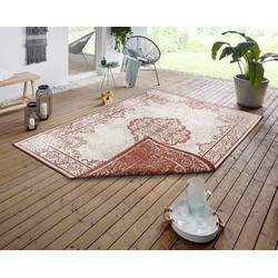 Vintage Binnen & Buitenkleed Omkeerbaar - Cebu Terra/Crème - 160 X 230 CM