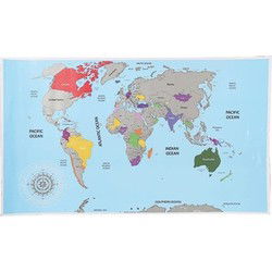 Wereldkaart kraskaart - wereld poster - 52 x 88 cm - Educatief - Posters