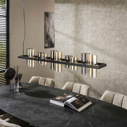 Hanglamp Gemixt Glas - 10-Lichts - 130x20x150cm