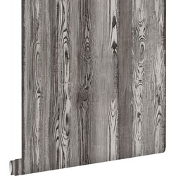 ESTAhome behang hout motief donkerbruin - 53 cm x 10,05 m - 148627