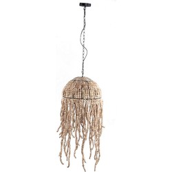 PTMD Hanglamp Doritty - 42x42x99 cm - Hout - Naturel