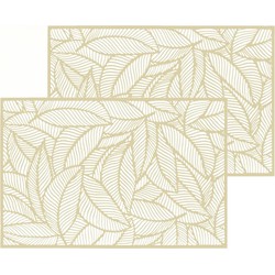 Set van 8x stuks placemats Jungle goud PVC 45 x 30 cm - Placemats