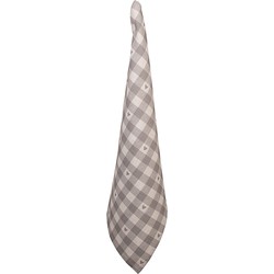 Clayre & Eef Theedoek 50x70 cm Beige Grijs Katoen Hartjes