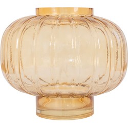 Vase - Vase in amber brown mouth blown glass Ã˜22x18 cm
