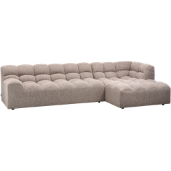 Woood Allure Chaise Longue - Polyester - Bruin Melange - 79x324x165