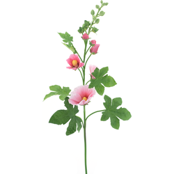 Alcea spray dark pink 102 cm kunstbloem