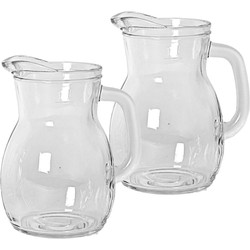 2x stuks glazen sap/waterkannen 500 ml - Waterkannen